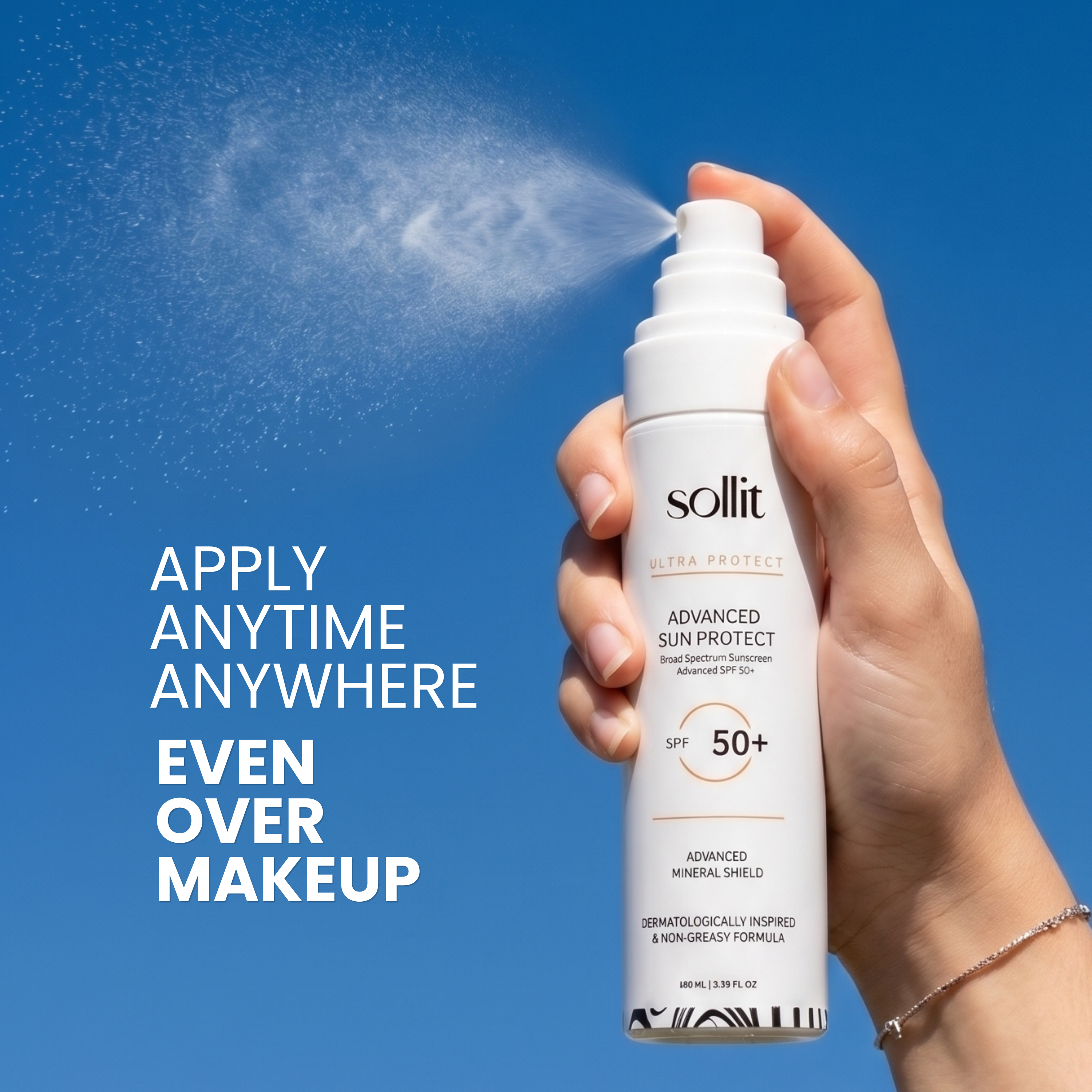 Sollit Ultra Protect Advanced Sun Protect Spray SPF 50+ | Broad Spectrum UVA/UVB Protection | Non-Greasy Sunscreen Spray | 100ml