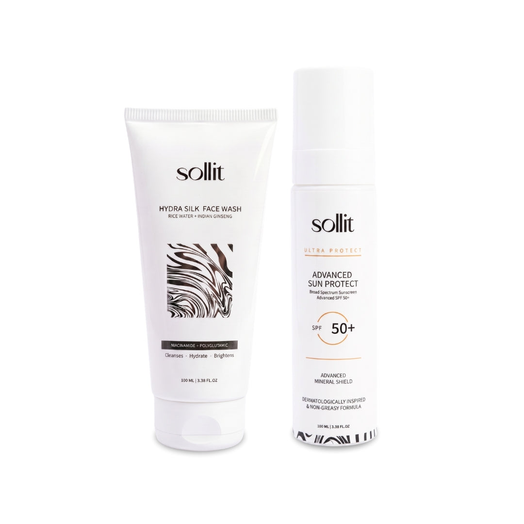 Face Wash with SPF 50+ Sunscreen Spray