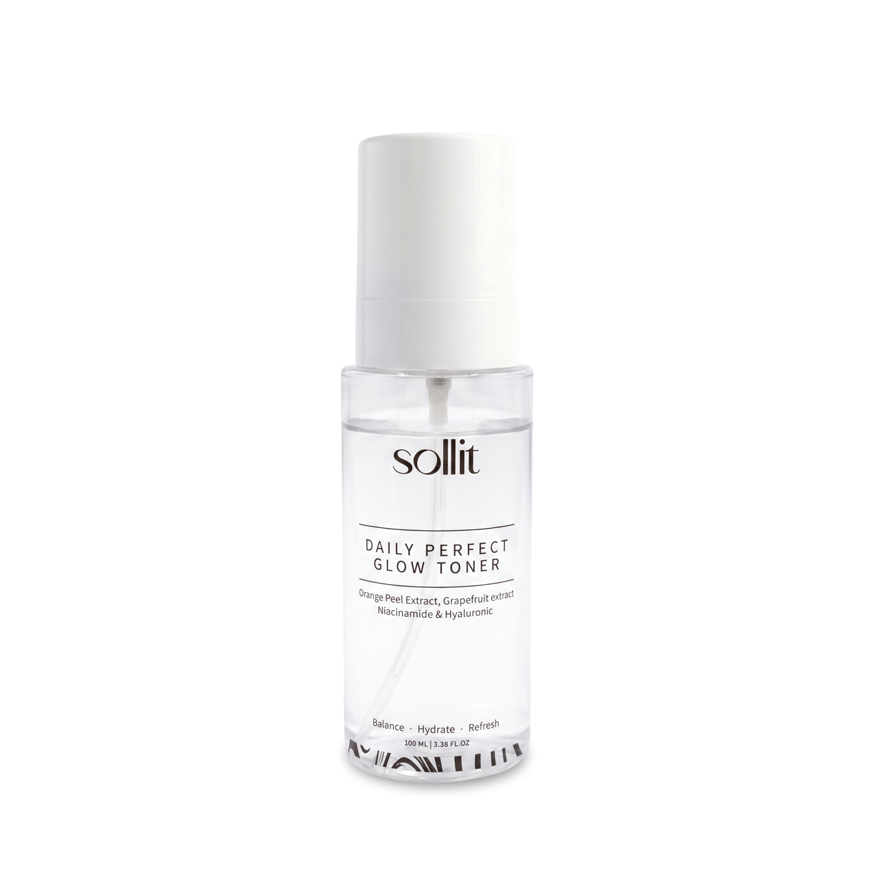 Sollit Daily Perfect Glow Toner | Orange Peel, Grapefruit & Cucumber Extract | Niacinamide & Hyaluronic Acid Toner | Hydrating & Refreshing Face Toner | 100ml